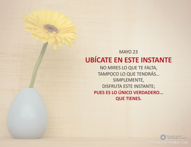 Ubícate en este instante